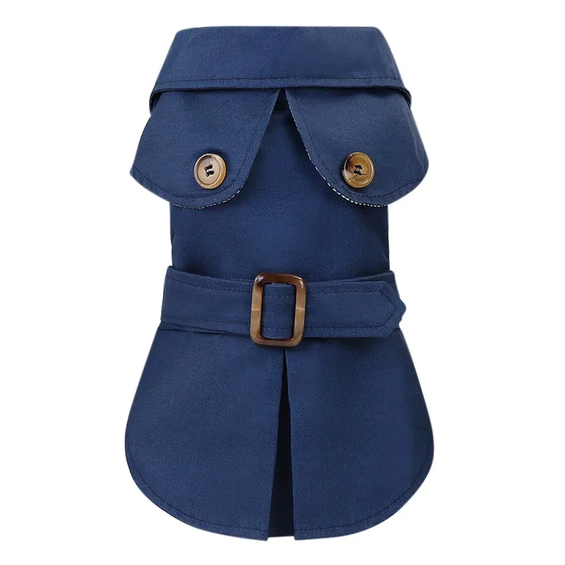 Pet Autumn Winter Europe And The United States Three-Color Wind Solid Color Simple Classic New Dog Coat Pet Cotton-Padded Coat