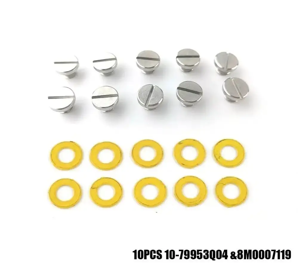 10-79953Q04 & 8M0007119 Carbon Steel Marine Drain Plug Screw Kits For Mercury Marine Gear Case 18-2244 10pcs
