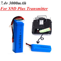 7.4V 3000mAh upgrade Lipo Battery for Frsky Taranis X9D Plus Transmitter Toy Accessories 2S 7.4V Rechargeable Battery