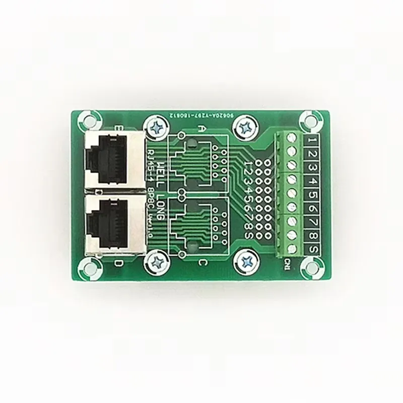 Module RJ45, carte de dérivation de bus bidirectionnelle Jack RJ45 8P8C, bornier, connecteur.