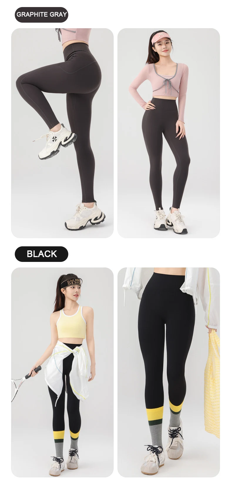 BIVIGAOS Spring Autumn Reflective Strip Side Pocket Yoga Leggings Women High Waist Hip Lift Sports Fitness Sharkskin Leggings