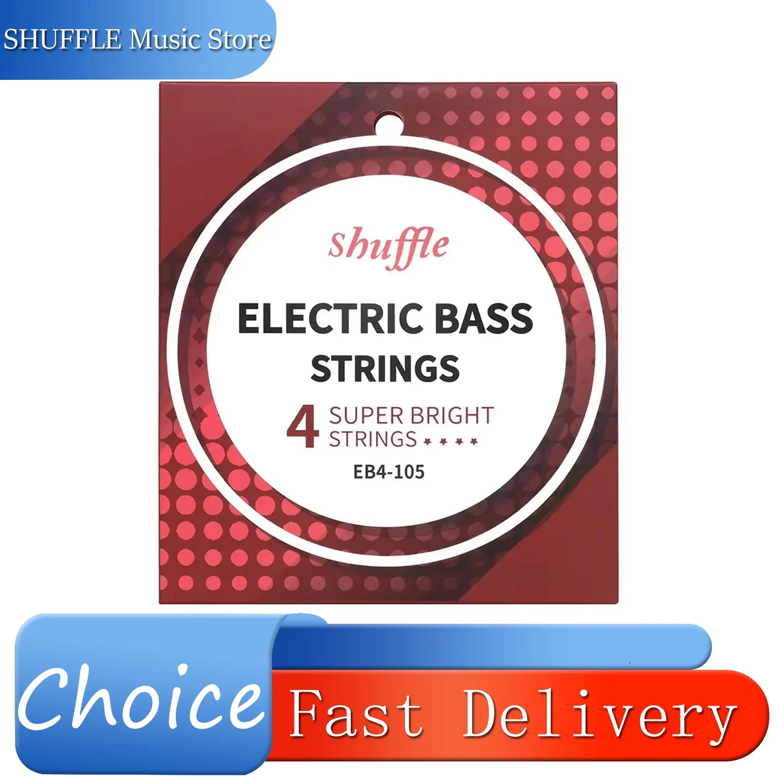 Shuffle EB4-105 4-String Electric Bass Strings Hexagonal High Carbon Alloy Bass Strings Four-String Electric Bass Accessories