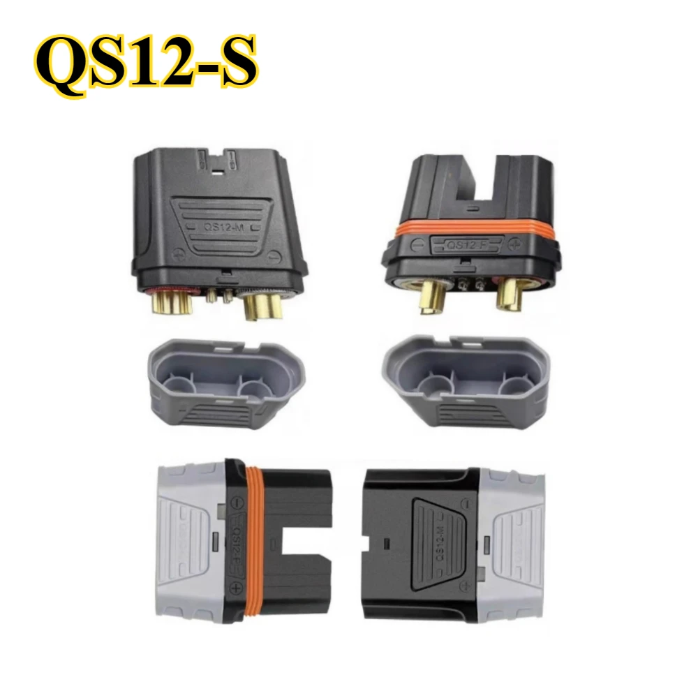 Anti-spark QS12-S 250A Lithium Battery Connector High Current Heavy Duty Power Male Female Plug for Aircraft Model Car Start