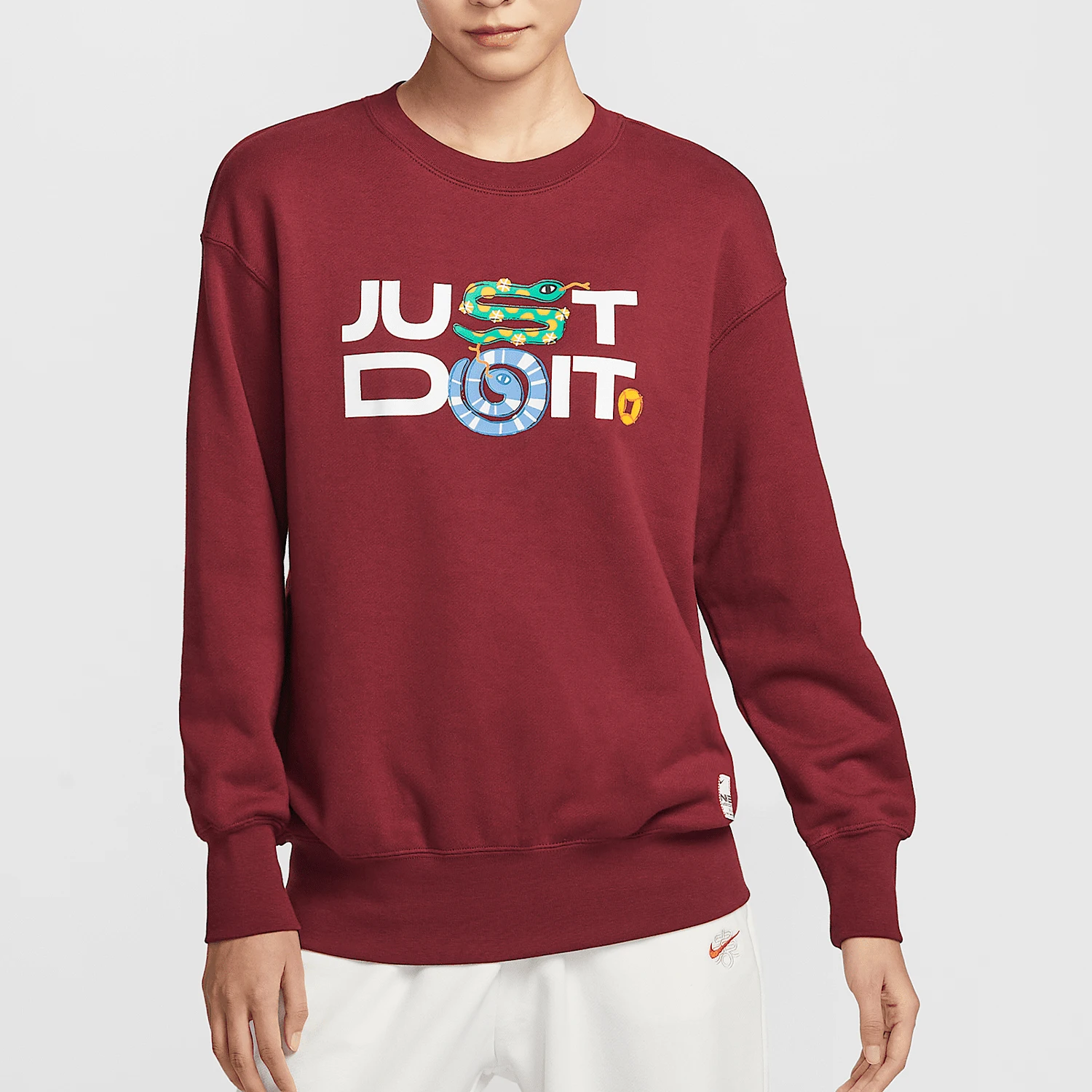 

Официальная спортивная одежда Nike, женская модная трендовая толстовка с круглым вырезом HV8462-677