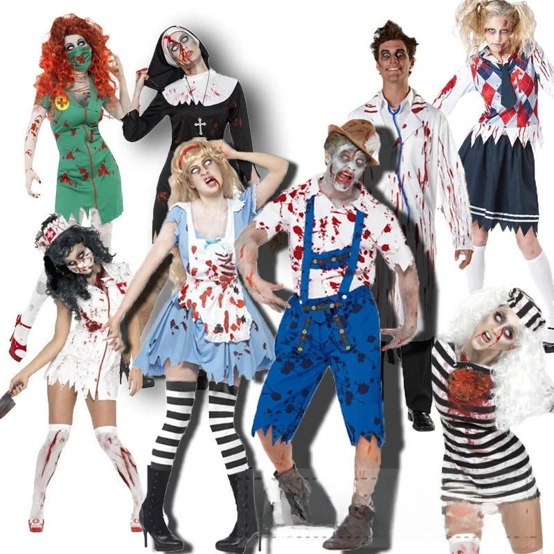 

Ужасающий кровавый призрак, свадебный костюм, тема Хэллоуина, женский страшный свадебный доктор, сценическое представление, традиционный китайский кл...