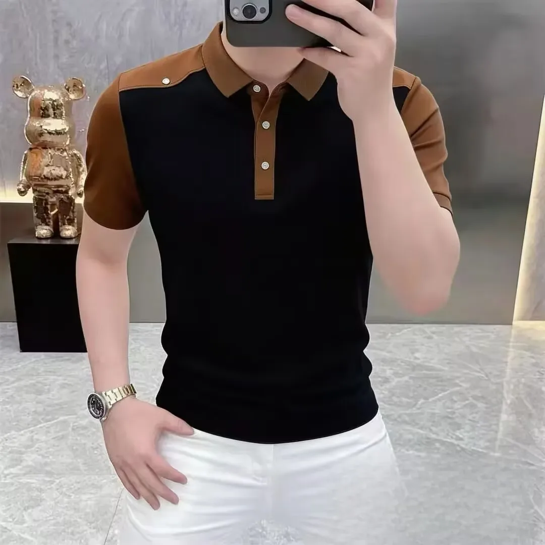 Summer New Style Men's Casual Fashion Short-Sleeved T-Shirt Polo Shirt Top
