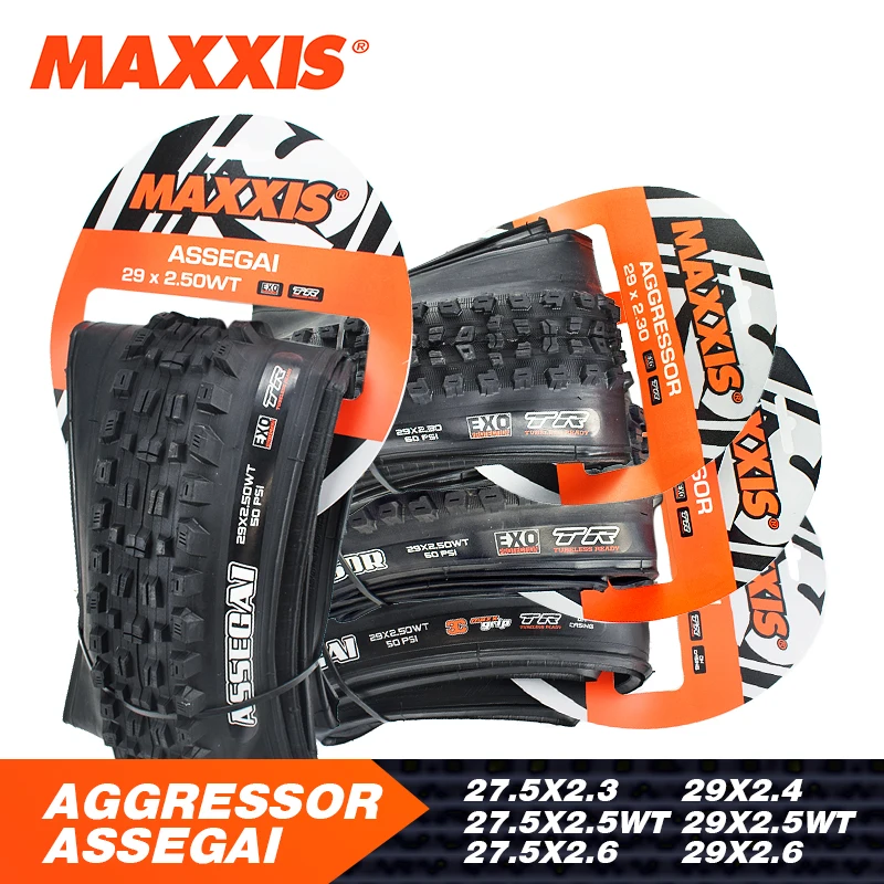 1pc MAXXIS 29 Assegai Aggressor Tubeless Ready 29*2.3/2.5/2.6 27.5*2.3/2.5/2.6 EXO TR Bicycle Tire Mountain Bike Tyre Parts