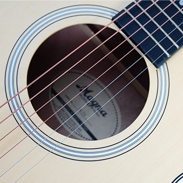 36 Inch Basswood Acoustic Folk Guitar Compact Travel Size Wooden Musical Instrument For Beginners Daily Practice And Performance