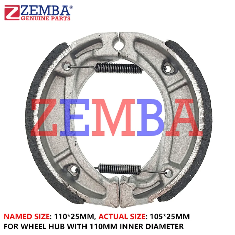 BLACK SHEEL ASBESTOS FREE BRAKE SHOE 110*25 FOR HONDA C70 ECO100 XL185 WIN100 BIZ100 SMASH110 C110 JH70 PX110 MAX110 MOTORCYCLE