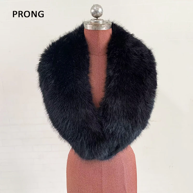 

Super Large Faux Fur Collar For Women Men Winter Coat Hood Fur Decor Accessories Fluffy Fake Fur Scarves Luxury Warm Shawl Wraps