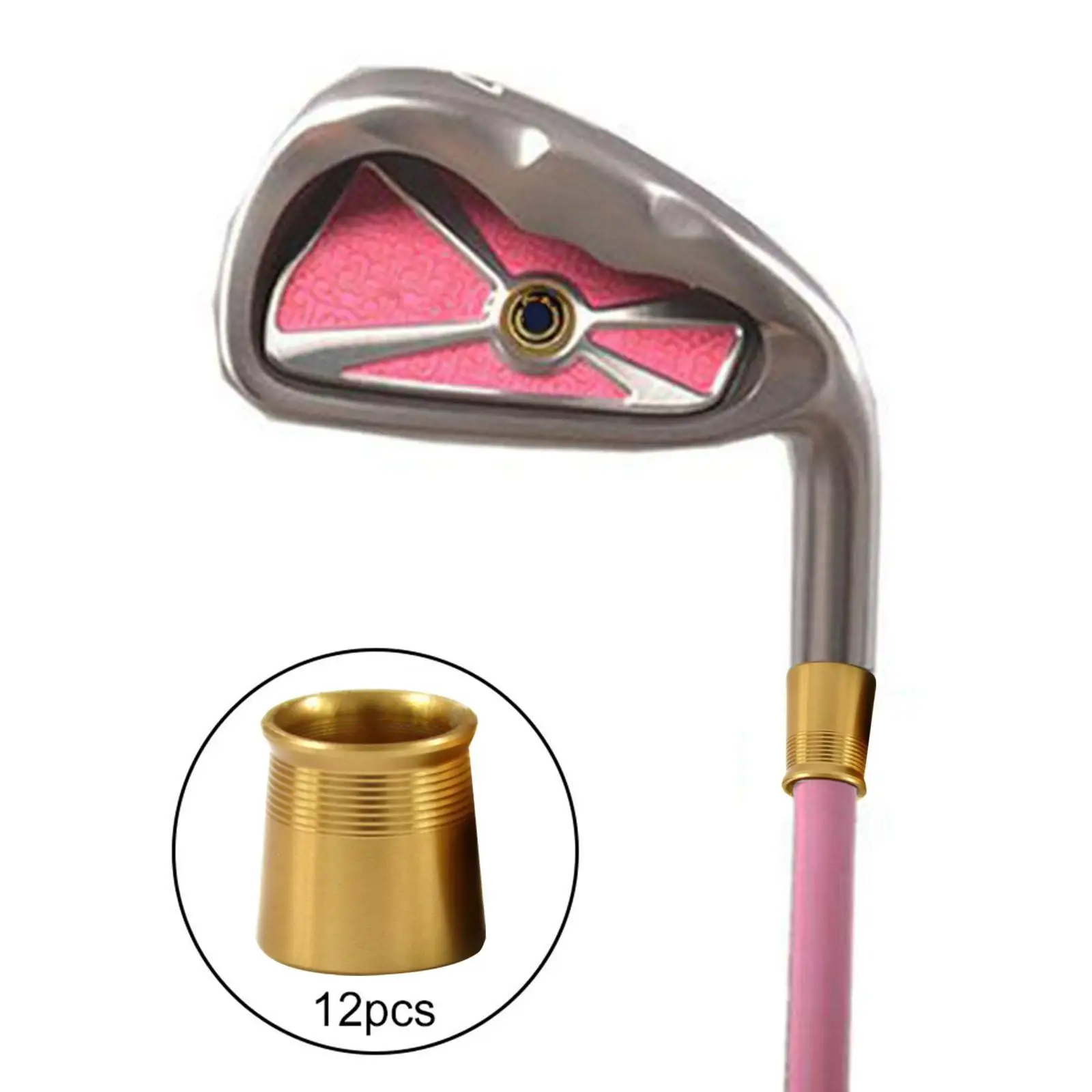 12 stücke Aluminium Legierung Golf Aderendhülsen Fit 0,370 Tipps Irons Welle Golf Welle Sleeve Adapter Ersatz