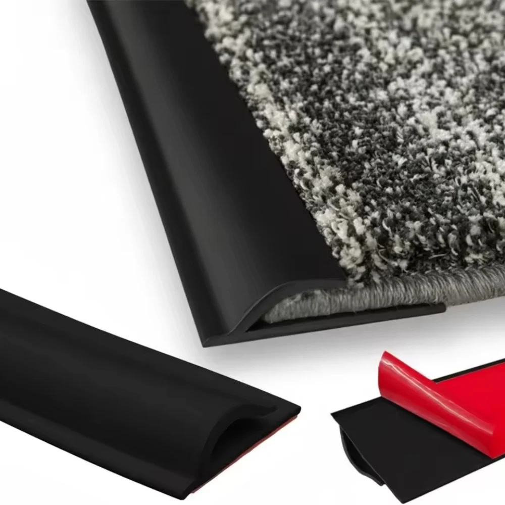 1pc 1/3metersX3.5cm PVC Carpet Edge Trim Strip Self Adhesive Flexible Rug Edge Protector CuttableTransition Cover