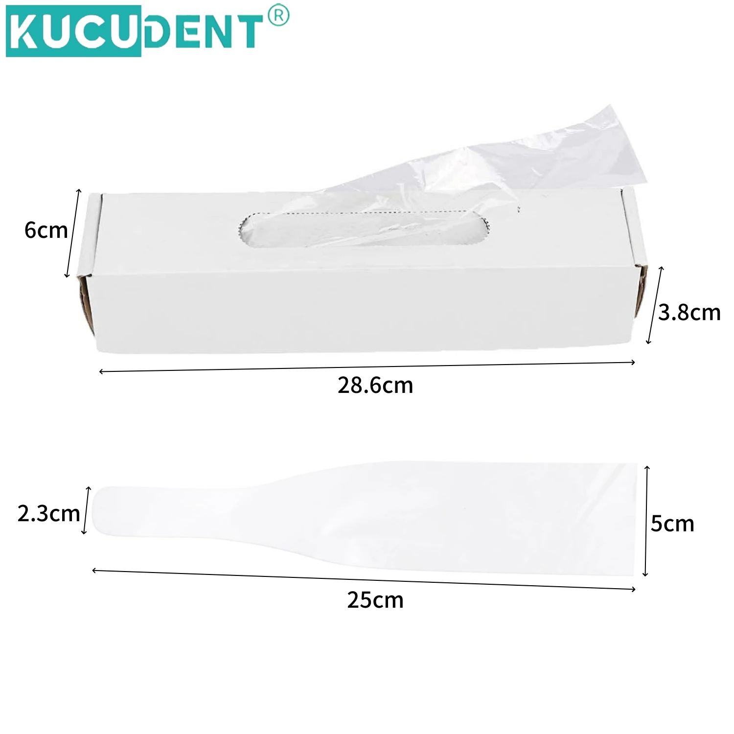 KUCUDENT 500pcs/Box Dental Intraoral Camera Cover Disposable Endoscope Protective Film Sheath Sleeves Dentistry Lab Material