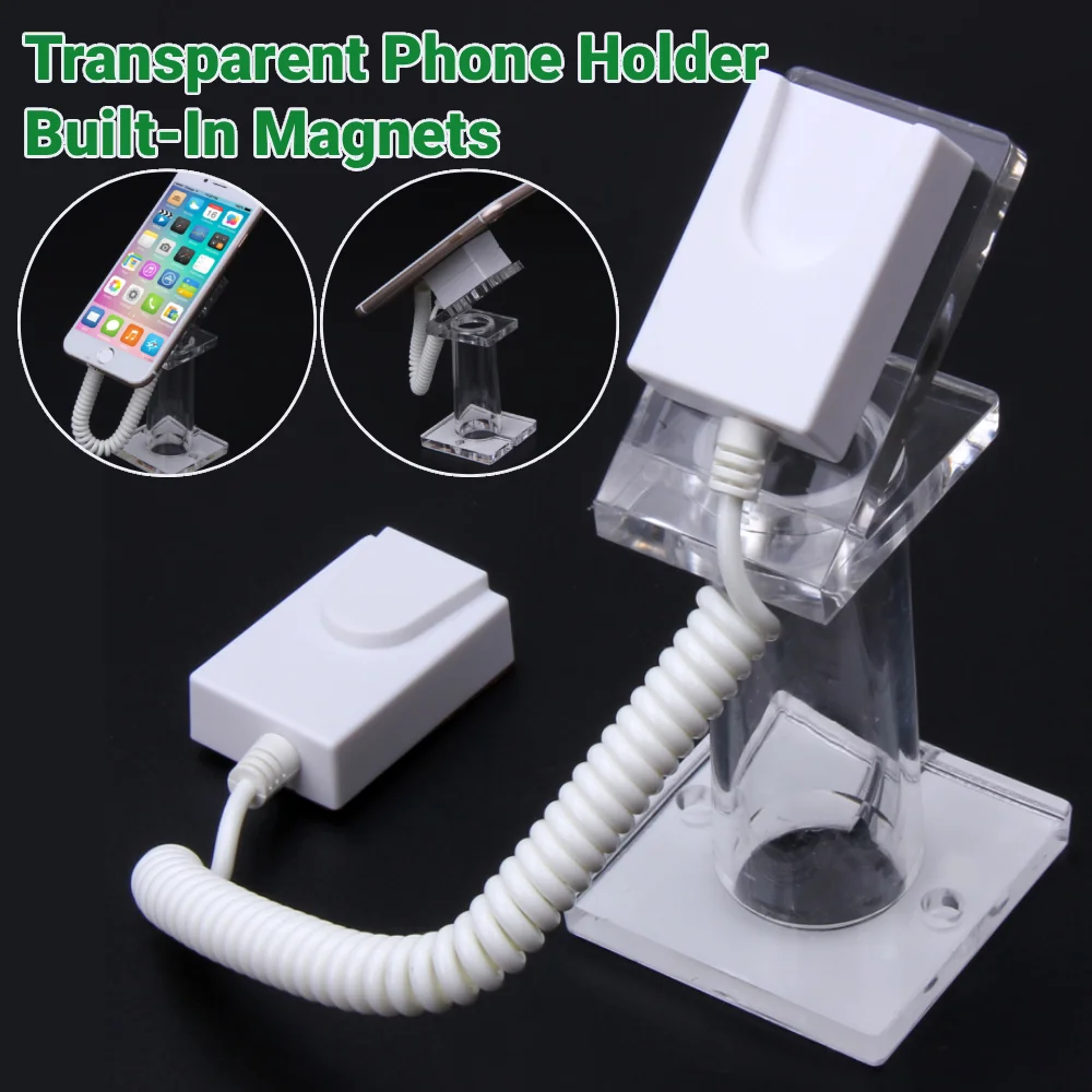 

Подставка для мобильного телефона, противоугонный держатель для крепления телефона, прозрачный держатель для дисплея телефона, стойка для мобильного телефона для iPhone Samsung