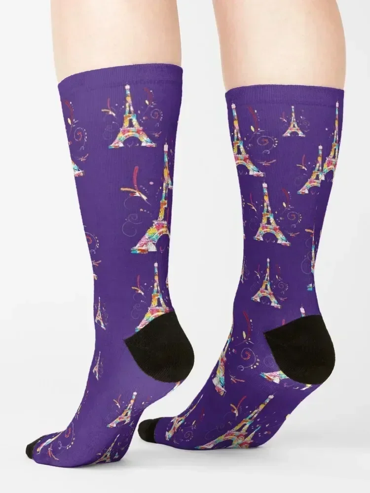 Calcetines Eiffel de París hip hop esenciales medias de moda japonesa calcetines para niñas calcetines calefactores de suelo para hombres calcetines locos hombres mujeres