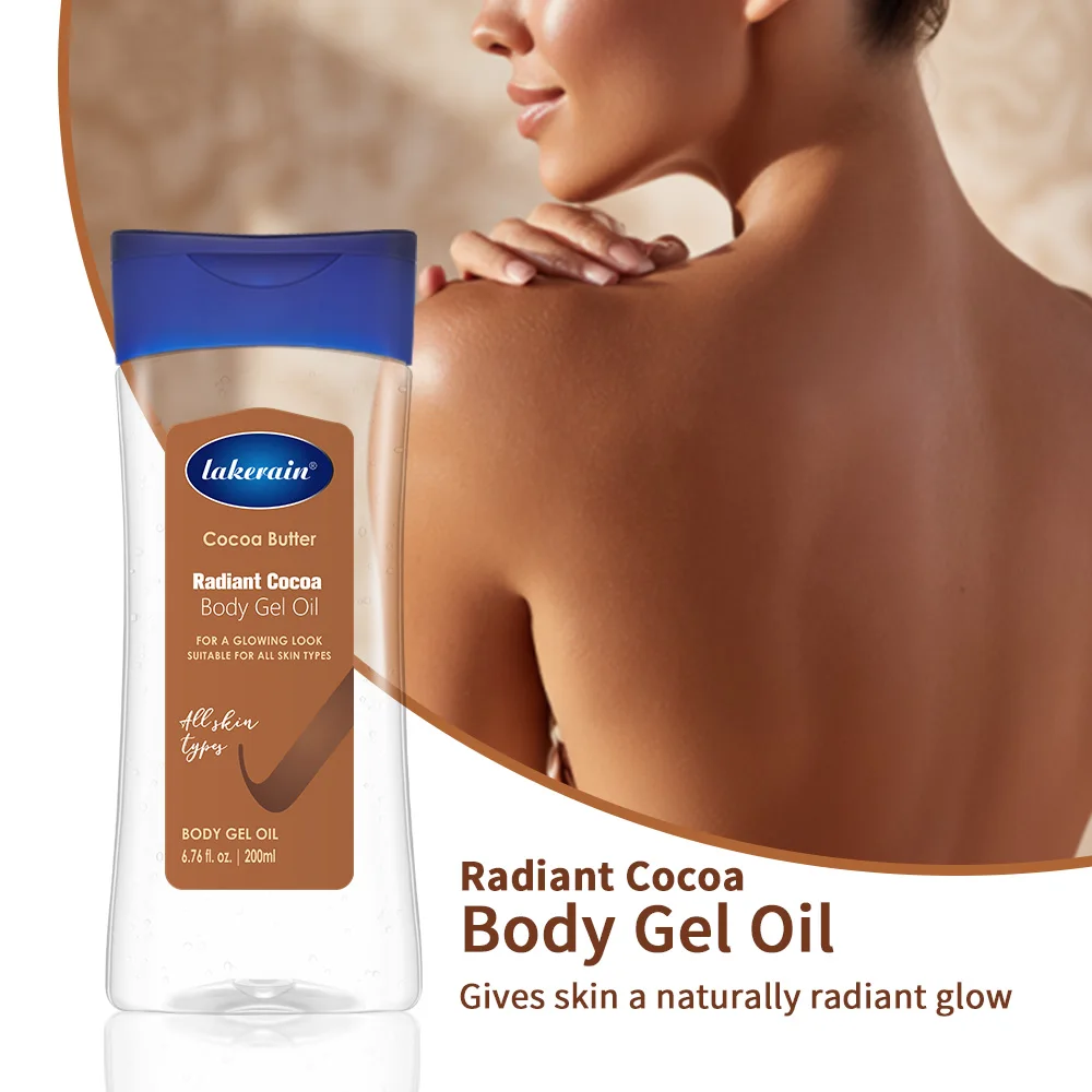 Radiant Cocoa Body Gel Oil Moisturizing Radiant for Glowing Skin Body Gel Oil Cocoa Butter Hydration For Dry Skin Care