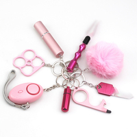 8pcs Women Outdoor Defense Self Alarm Keychain Keyring Accessories Protection Product