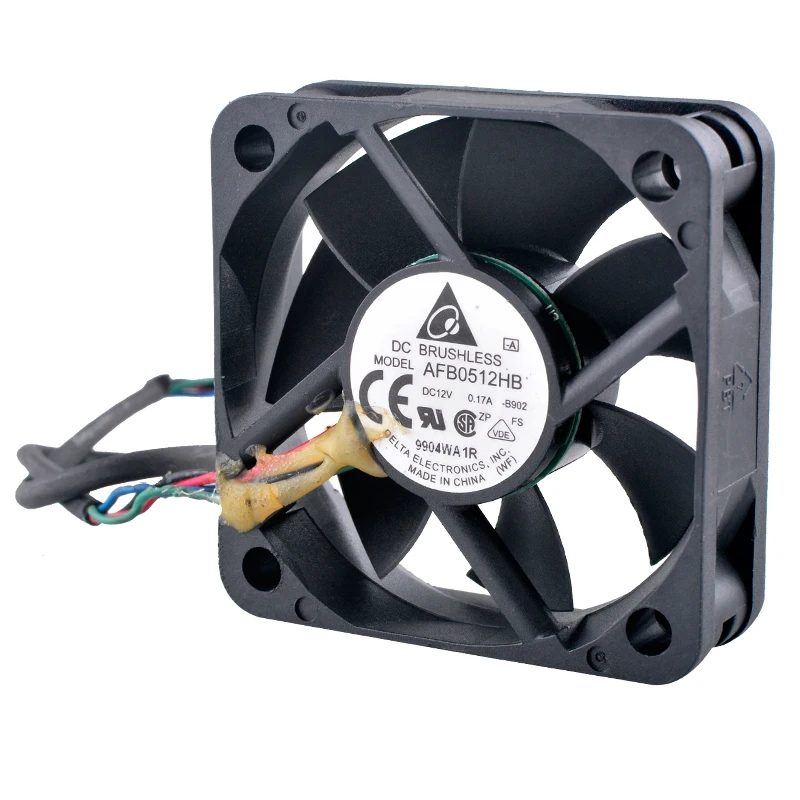 AFB0512HB 5cm 50mm fan 50x50x15mm DC12V 0.17A 4pin Dual ball bearing cooling fan axial fan for power switch micro chassis CPU