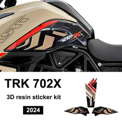 702X For Benelli TRK 702X 2024 Motorcycle Fuel Tank Pad 3D Resin  Stickers Kit Accessories Waterproof Anti-scratch Protector