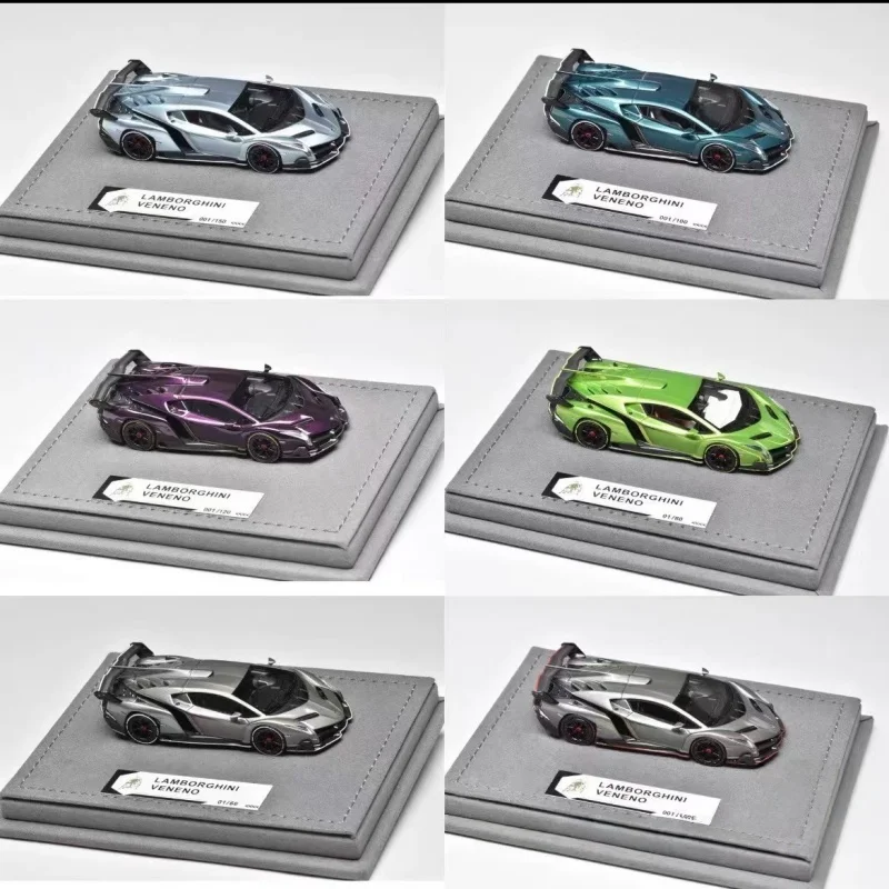 Pantheom 1:64 Veneno, ограниченная серия, миниатюрная модель автомобиля из смолы, украшение для взрослых, игрушка для мальчиков, детский подарок на день рождения