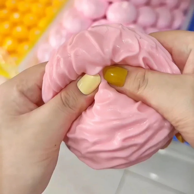 Crispy Cream Handmade Ball Squishy Crunchy Stress Ball Squishy Toys Moldable Squeeze Ball ASMR Sensory Anti Stress Fidget Toys image 6