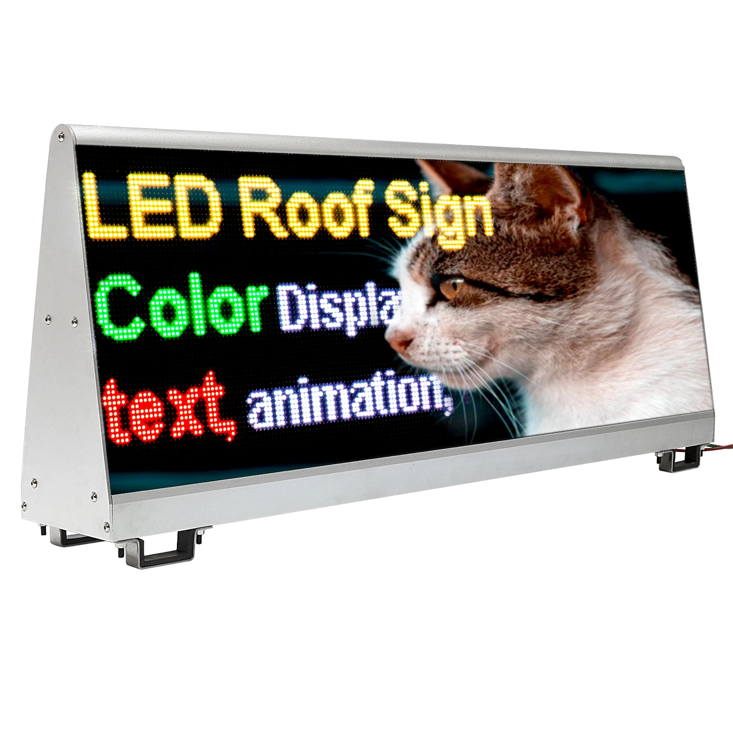 

Leadleds Double Face LED Video Screen Car Top Advertising Sign Taxi Roof Digital Signage RGB Full-Color Outdoor Waterproof