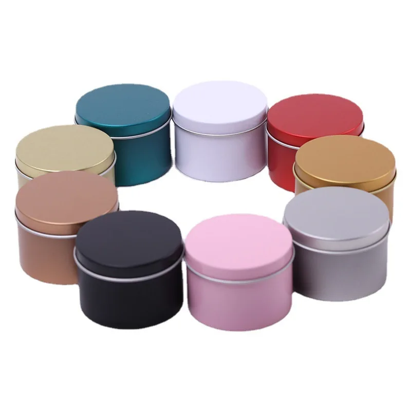 

Stretching Tin Can For Aromatherapy Candle Round Pasty Box DIY 3 Oz 120ml USB Flash Drive Data Cable Watch Badge Oraganizer