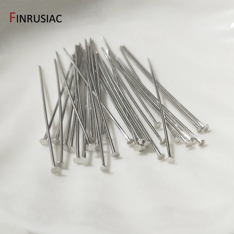 20-50mm Flat Head/Ball Head/Eye Pins Brass Metal Platinum Plated/18K Gold Plated DIY Jewelry Supplies Accessories