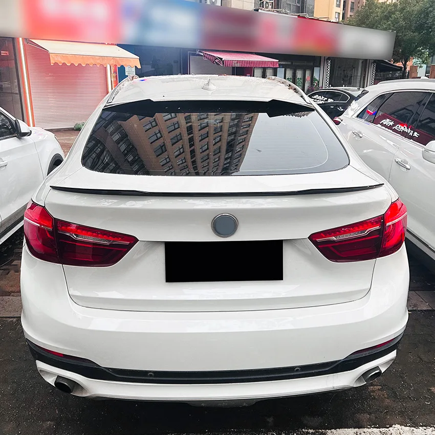 Car Rear Trunk Lid Tail Wing Spoiler Lip Extension Exterior Trim For BMW X6 F16 X6M 2014 2015 2016 2017 2018 2019