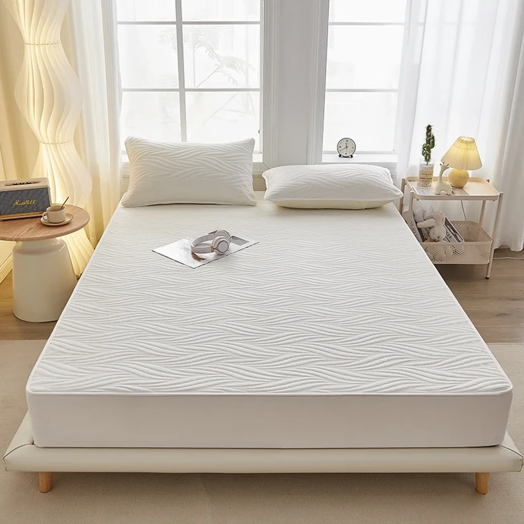 1pc Waterproof Thick Mattress Protector New Floral Fitted Sheet Single Double Full Size King Size Mattress Cover 90/135/160/200