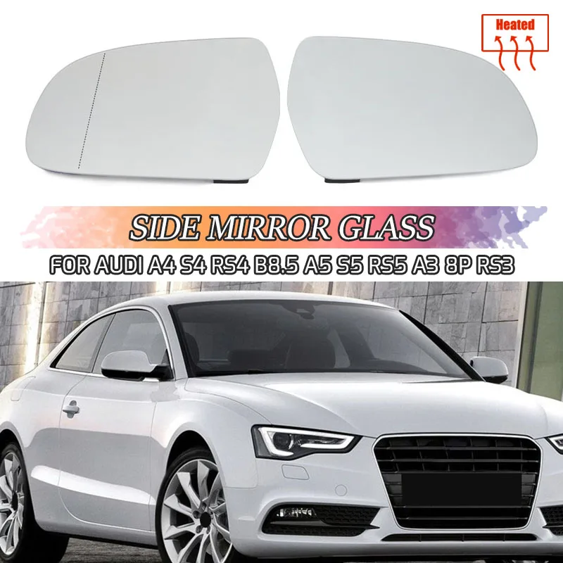 

Для Audi A4 S4 RS4 B8.5 2011-16, A5 S5 RS5 B8.5 10-16 A3 8P RS3 Стеклянная линза с подогревом Замена стекла заднего зеркала