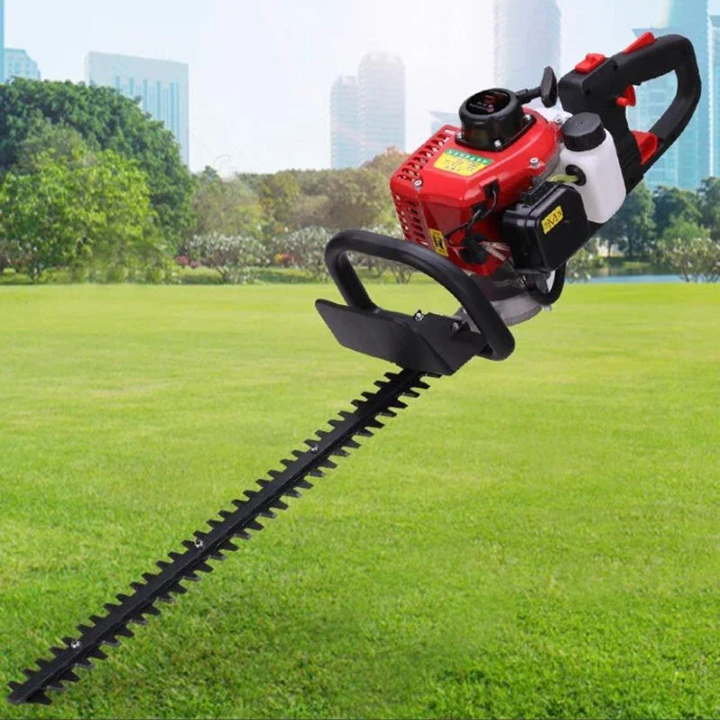 68CC Two-Stroke Gasoline Double-Blade Light Hedge Trimmer Tea Tree Pruner Backpack Garden Tools Thick Branch Cutter