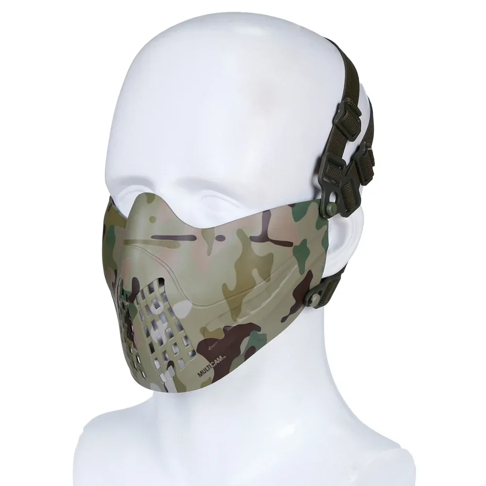 ZXYHFE-Tactical Protective Half Face Máscaras, Caça Segurança, Dia das Bruxas, Paintball, CS Tiro, Airsoft Acessórios, respirável, ao ar livre