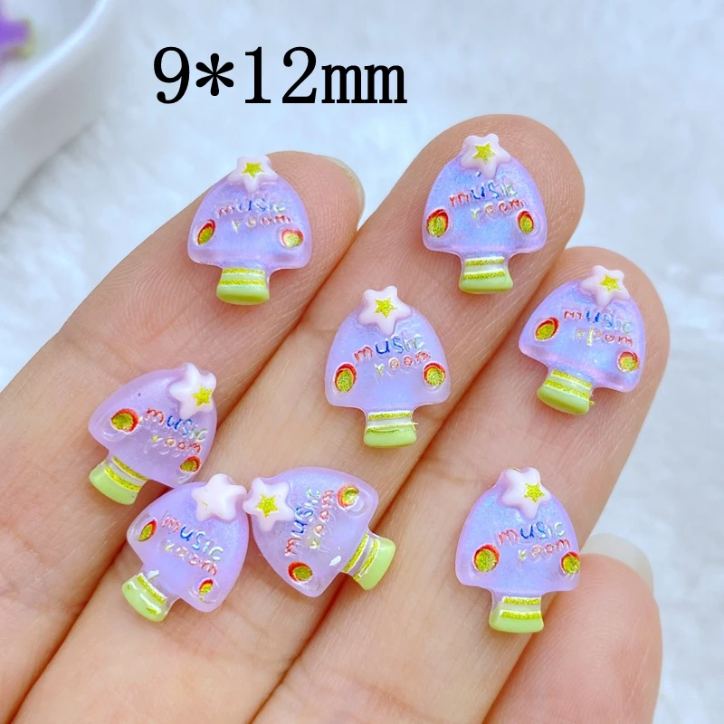 50 Stuks Nieuwe Schattige Mini-Ster Paddestoel Nagel Steentjes Edelstenen Glitter Nail Art Sieraden Manicure Nageldecoratie Accessorie