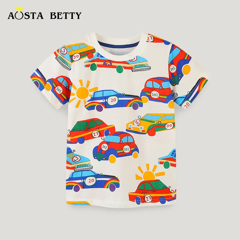 

Boys short sleeve t-shirt summer cotton jersey kids t-shirt round neck suit children's top