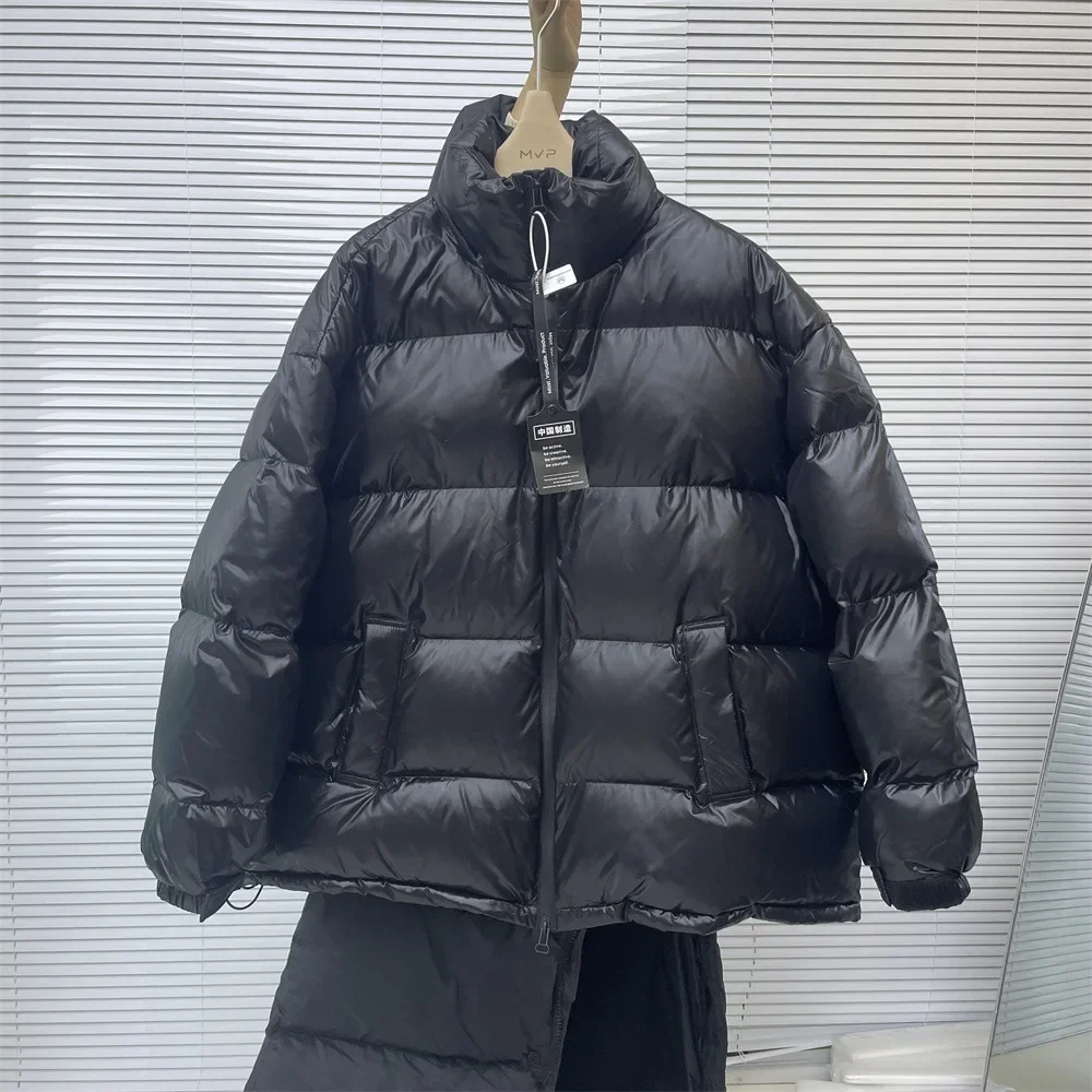 New Jackets for Women No-wash Glossy Stand Collar Down Jacket 90 White Duck Down Thickened Warm Winter Short Puffer Jacket