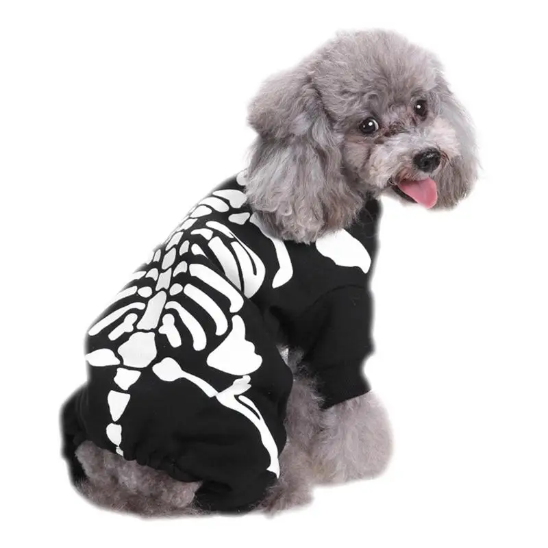 Skeleton Dog Clothes Halloween Decoration Pet Dog Costumes For Small Medium Large Dogs Cats Halloween Party Costume Clothes