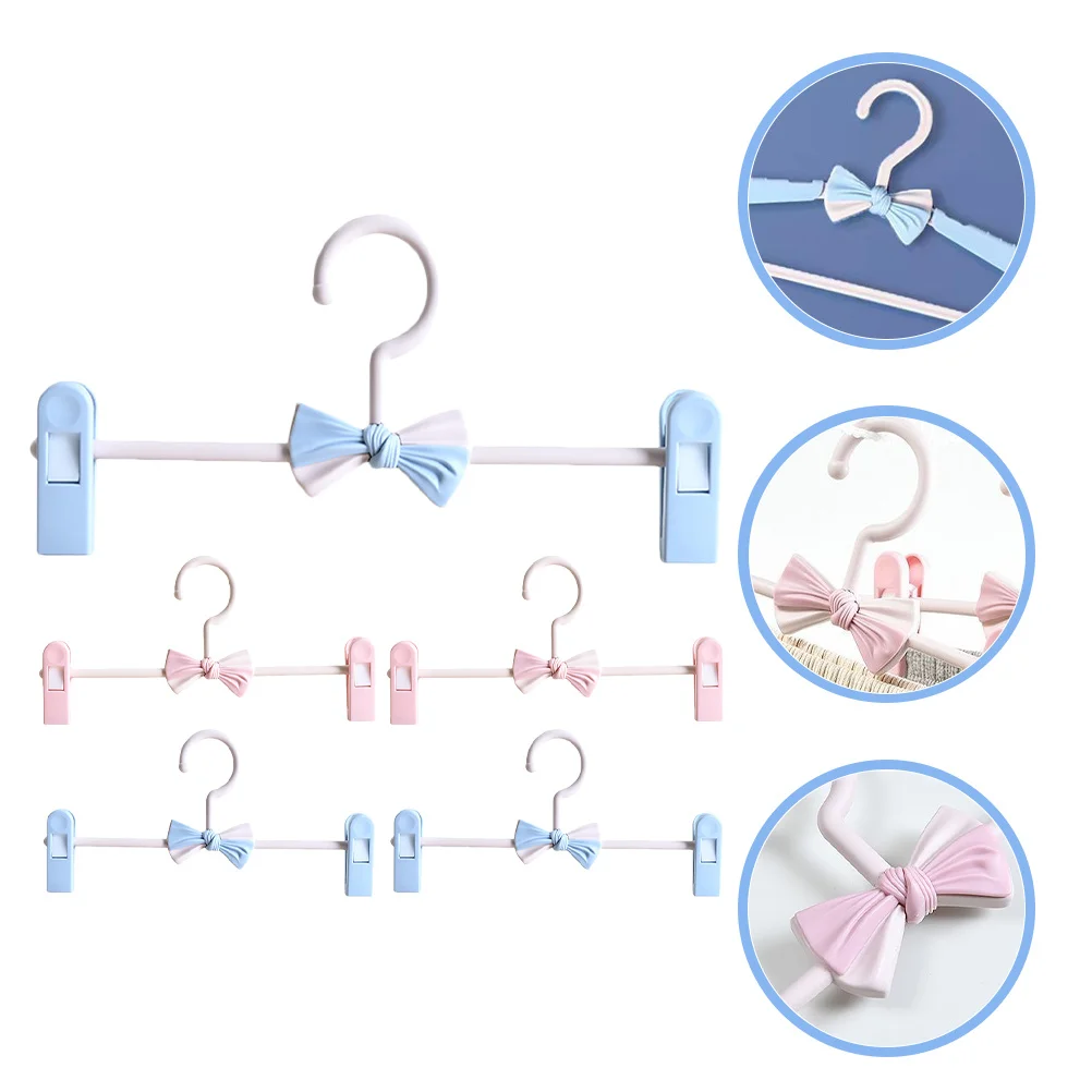 

5Pcs Pants Hangers Stretchable Adjustable Clips Plastic Clothes Hangers Skirt Pants Trousers Strong Load Bearing