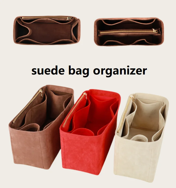 Bag Organizer Insert For Dior Toujours Horizontal Tote BAG Organiser Divider Shaper Suede Felt Inner Makeup Bag