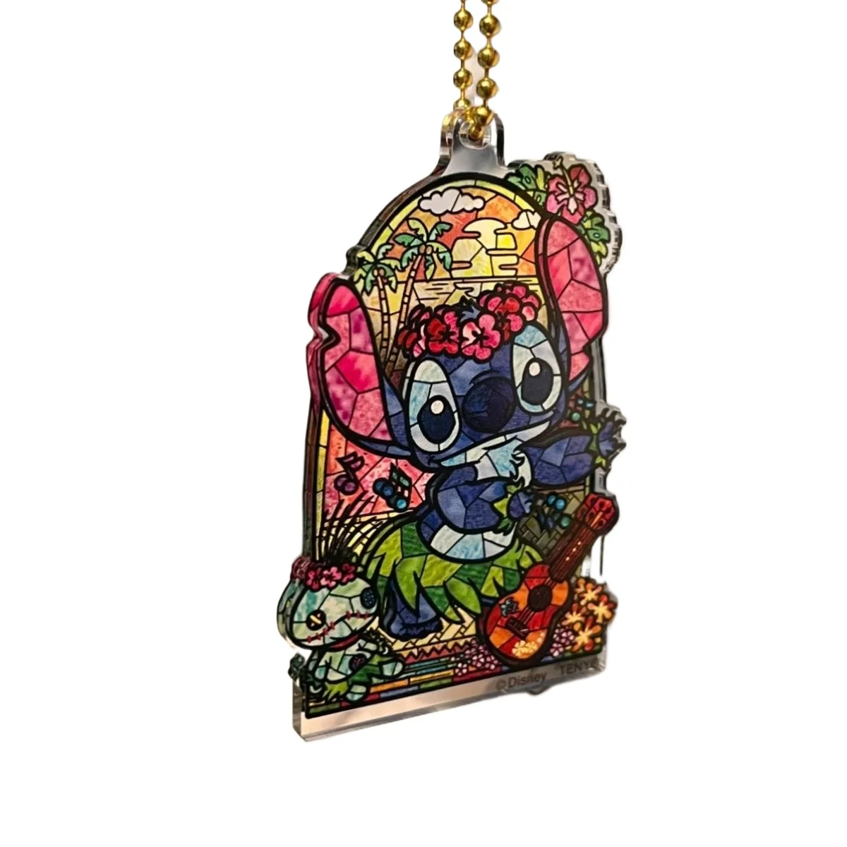 

Cartoon Cute Stitch Acrylic Keychain Backpack Accessories Adorable Colorful Window Style Gifts for Boys and Girls Birthday Gifts