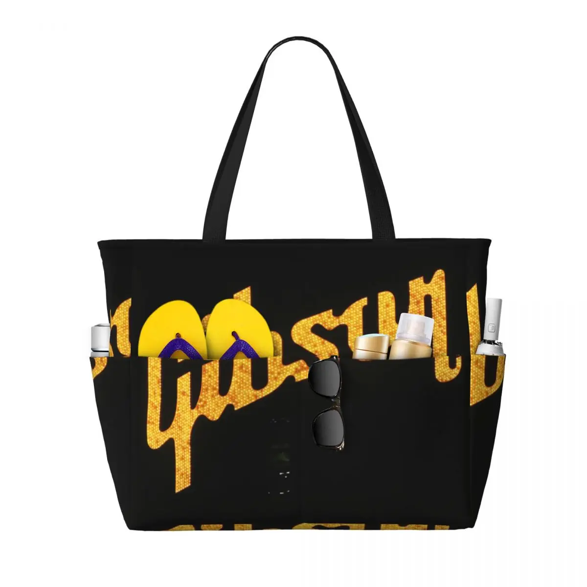 

Gibson Music Logo Beach Tote Bag Sport Gym Yoga Duffle Large Tote Bag Women Travel Bag Fitness bag