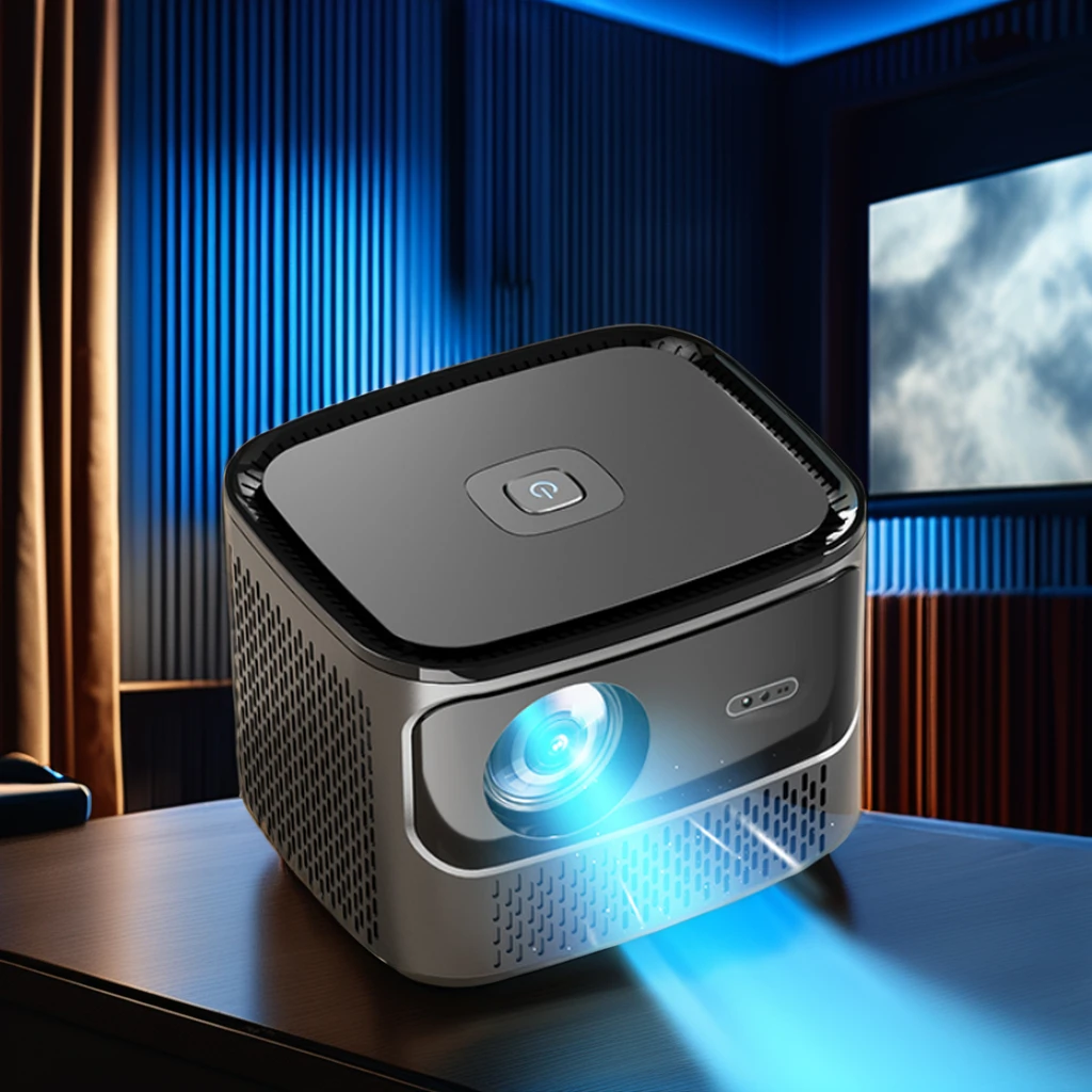 Proyector de cine en casa portátil 4K Full HD 3500 lúmenes 1080p Autofocus LCD Beamer Android con 2G RAM para cine en casa