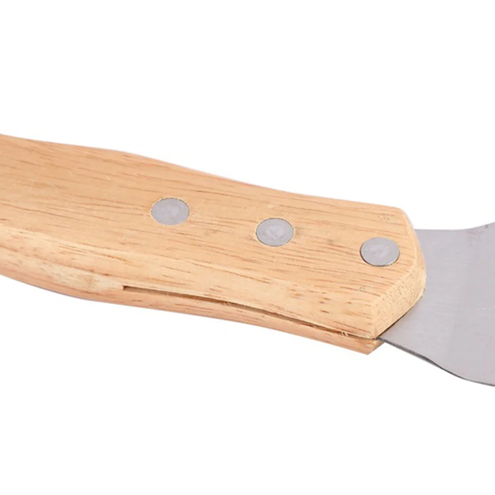 1Pcs Ceiling Install Spatula Scoop with Wooden Handle Stretch Ceiling Film Shovel Accessories for Welding Harpoon, Large Vogue