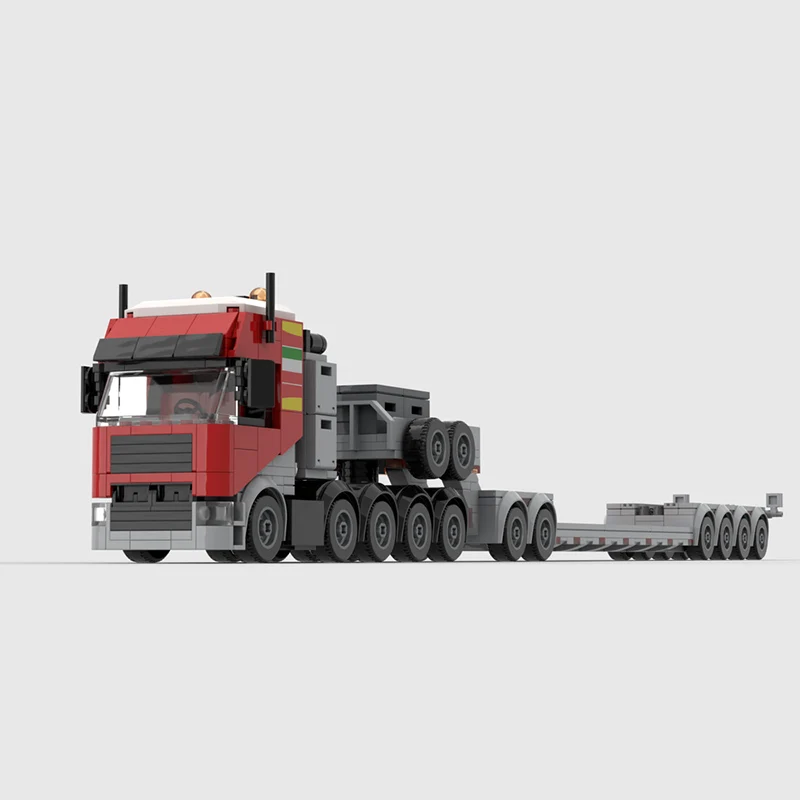 City Car Model MOC Building Bricks Small Semi Trailer Truck Modular Technology Children Holiday Gifts Assemble Toys Suit