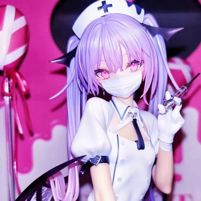 

Eve Anime Figure - Nurse Uniform New to Love Beautiful Girl Game Model Doll for Collection Desk Decoration Toys Gift