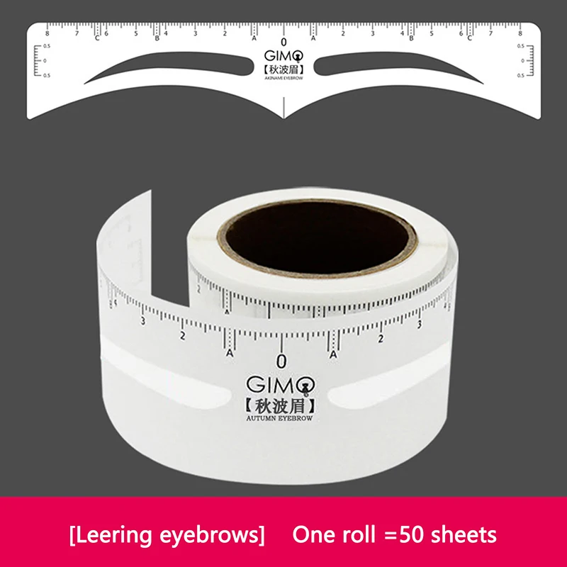 المتاح 50 قطعة/لفة الحاجب حاكم ملصق لاصق Microblading الحاجب الوشم المطرزة دليل تجميل دائم أداة