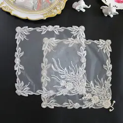 Table decoration and accessories mesh bead flower embroidery table place mat cloth Wedding Christmas dining tea placemat kitchen