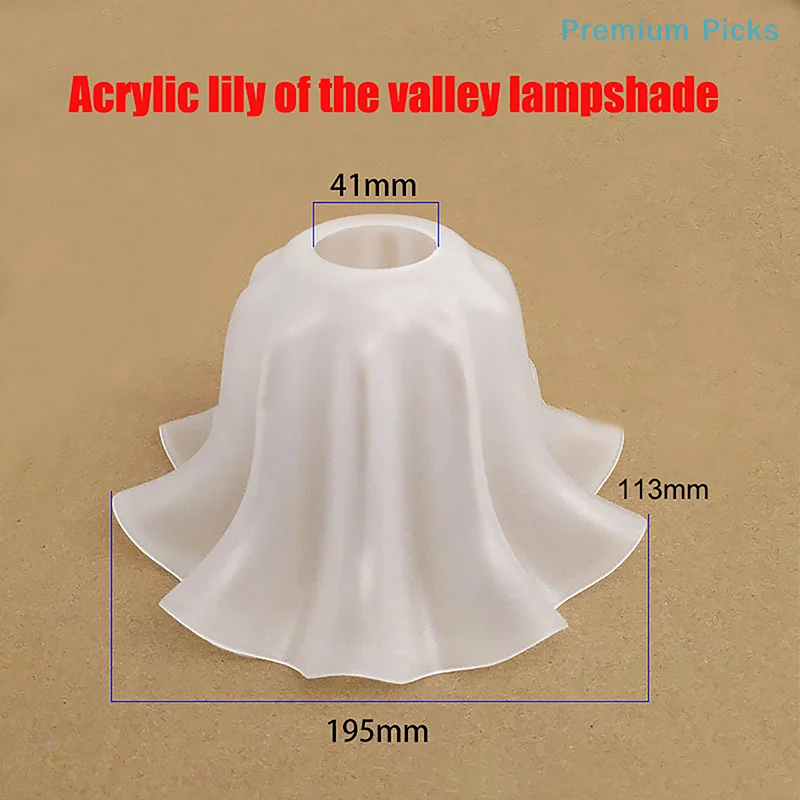 portableE27 Acrylic Bell Orchid Lampshade Hanging Lamp Accessories Table Parts DIY Wall Night Restaurant Chandelier Replacement