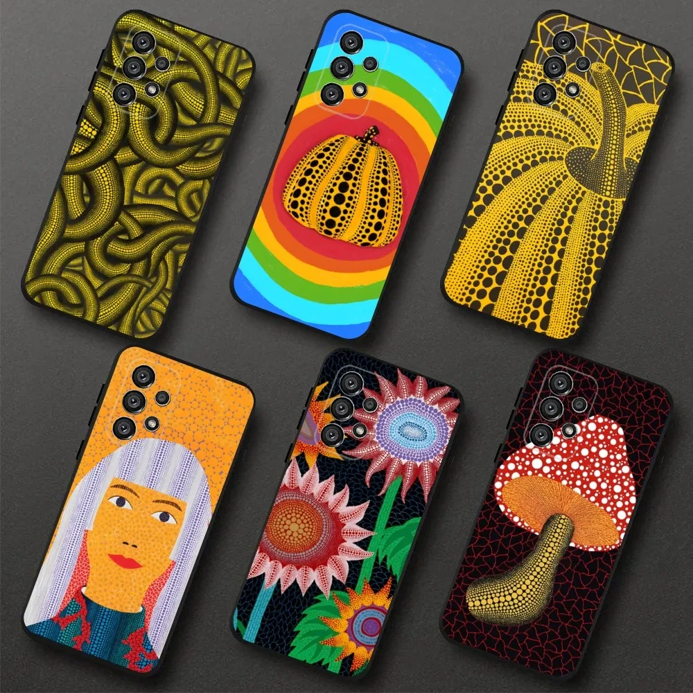 Art YAYOI KUSAMA  Phone Case For Samsung Galaxy A20,A21s,A22,A31,A32,A52,A53,A72,73,A80,A91 Soft Black Cover