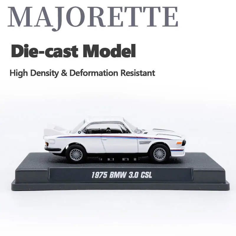 마조레트 다이캐스트 자동차 1:64 컬렉션 BMW 3.0 CSL 고급 고정밀 토요타 부가티 포르쉐 1/64 자동차 모델